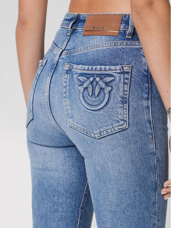 PINKO Pinko Jeansy Sissyzip 1J110N A0C4 Niebieski Slim Fit