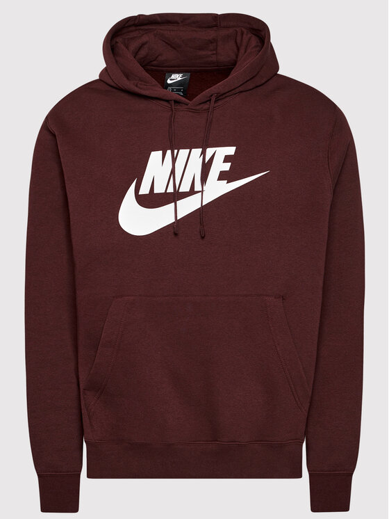 Nike Felpa Sportswear Club BV2973 Bordeaux Standard Fit Modivo