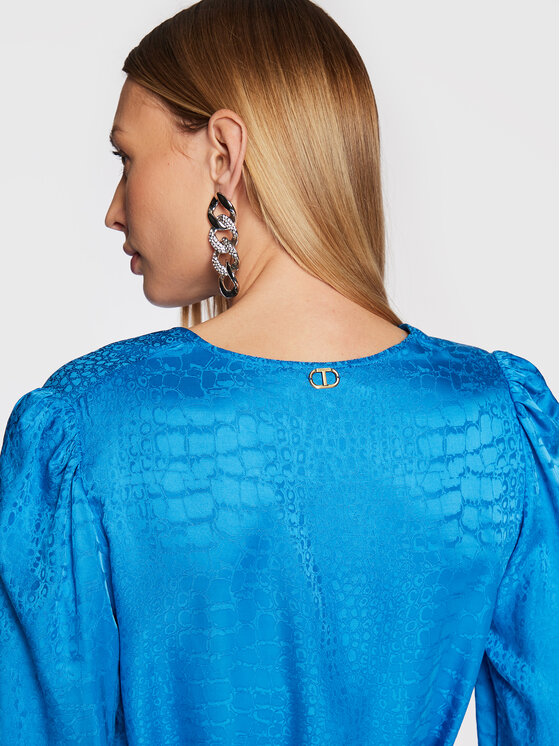TWINSET TWINSET Rochie de zi 222TT2125 Albastru Regular Fit