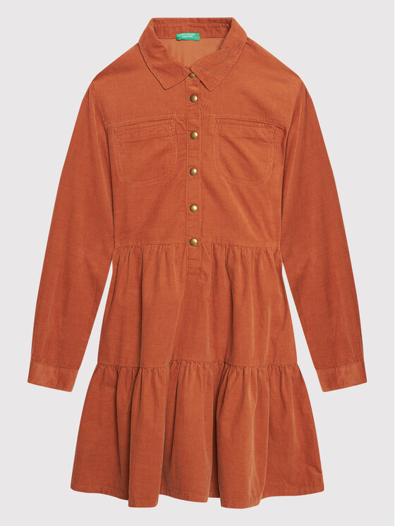 United Colors Of Benetton United Colors Of Benetton Vsakodnevna obleka 4AD35VGP0 Rjava Regular Fit