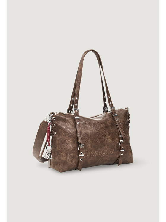 Desigual Desigual Torebka BAG_HALF LOGO LANUZA Brązowy