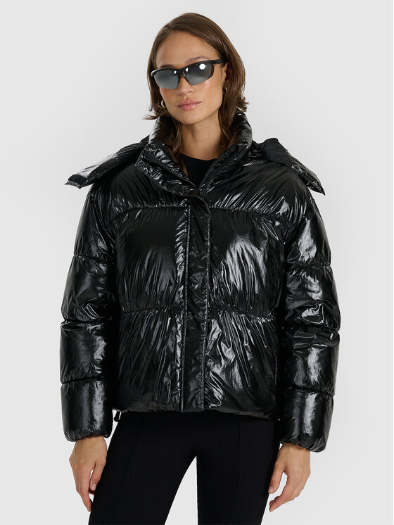 4F 4F Kurtka puchowa URBAN COMMUTER Czarny Oversize