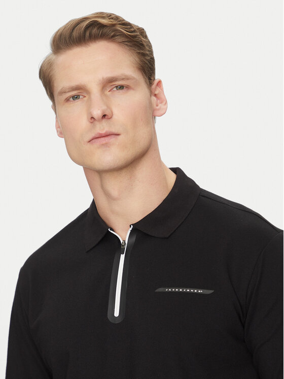 Jack&Jones Jack&Jones Polokošile Fusion 12273127 Černá Regular Fit