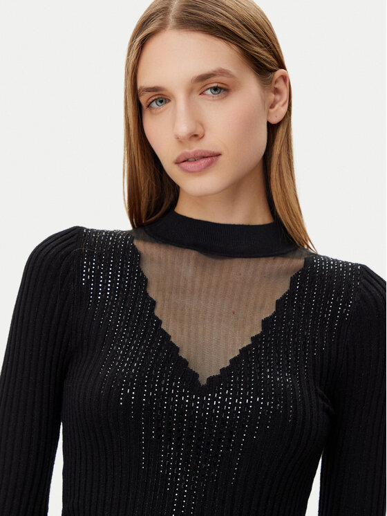 Guess Guess Πουλόβερ W5RR15 Z2Y50 Μαύρο Regular Fit
