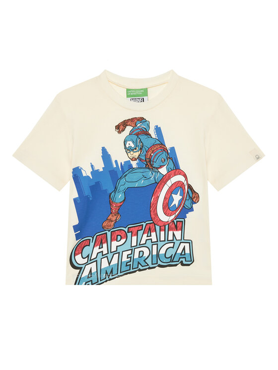 United Colors Of Benetton United Colors Of Benetton T-Shirt 35RYG10I1 Μπεζ Regular Fit