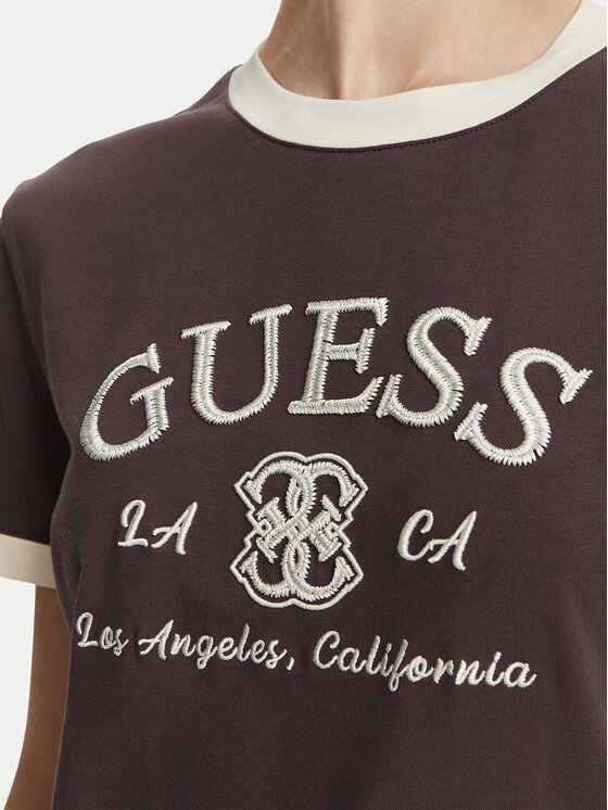 Guess Guess Tricou V6YI18 K4320 Maro Regular Fit