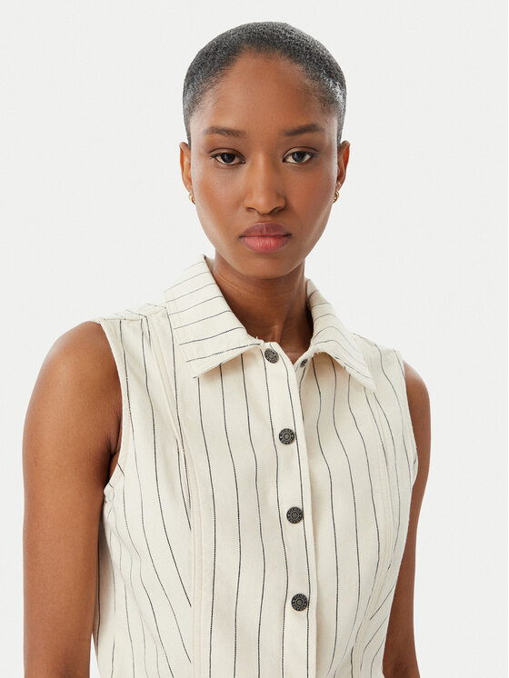 Guess Jeans Guess Jeans Veste W6GHZ9 D7961 Écru Slim Fit