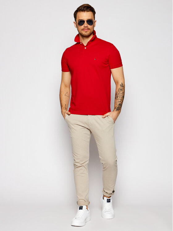 Tommy Hilfiger Tommy Hilfiger Polokošile 1985 MW0MW17770 Červená Regular Fit
