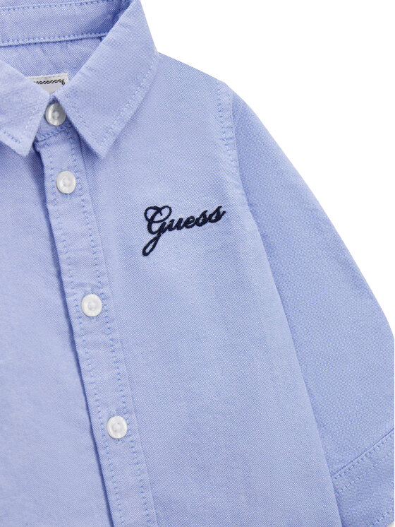 Guess Guess Комплект риза и платнени панталони I6RG03 W9CL0 Син Regular Fit