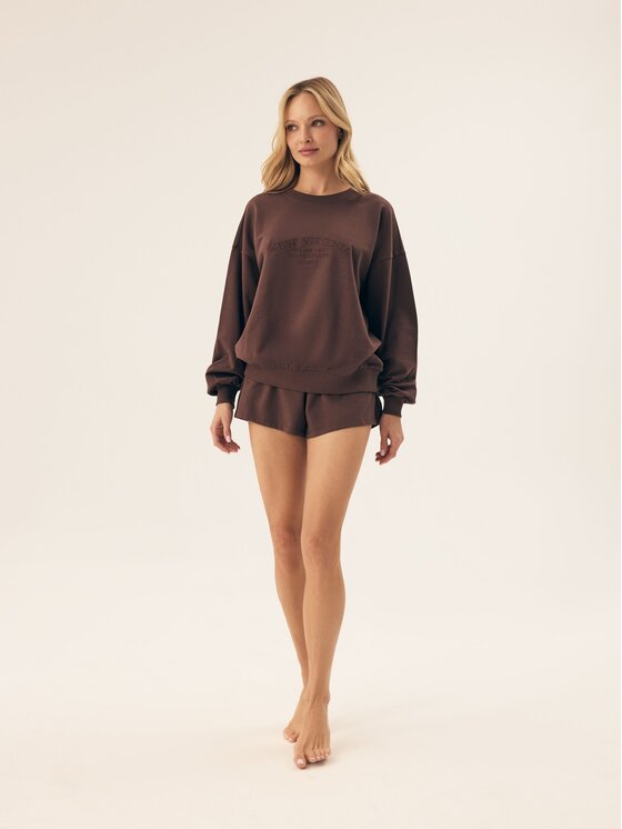 Esotiq Esotiq Bluza 42564 Brązowy Basic Fit