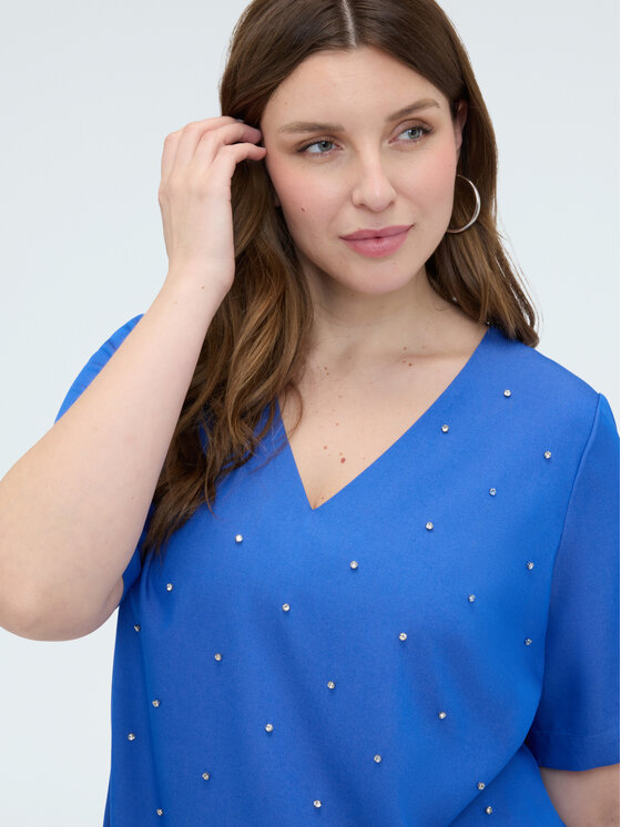 Fiorella Rubino Fiorella Rubino Bluzka 2068T002453N024 Turkusowy Boxy Fit