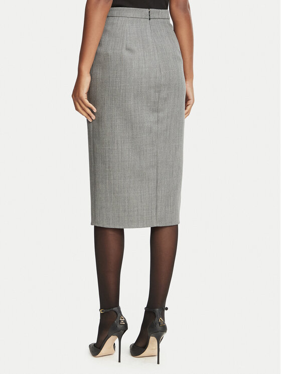 Elisabetta Franchi Elisabetta Franchi Suknja olovka GO-254-67E2-V320 Siva Fitted Fit