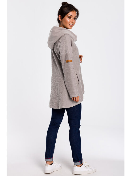 BeWear BeWear Bluza B131 Szary Baggy Fit