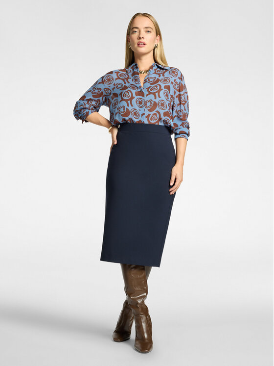 Elena Mirò Elena Mirò Spódnica midi 1801Z100073N034 Niebieski Baggy Fit