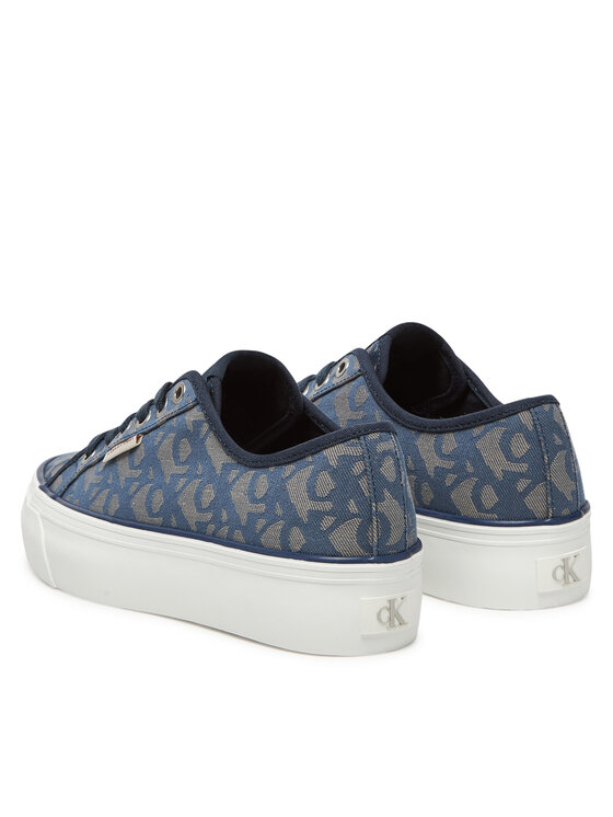Calvin Klein Jeans Calvin Klein Jeans Sneakersy Vulc Flatf Jacquard YW0YW01965 Granatowy