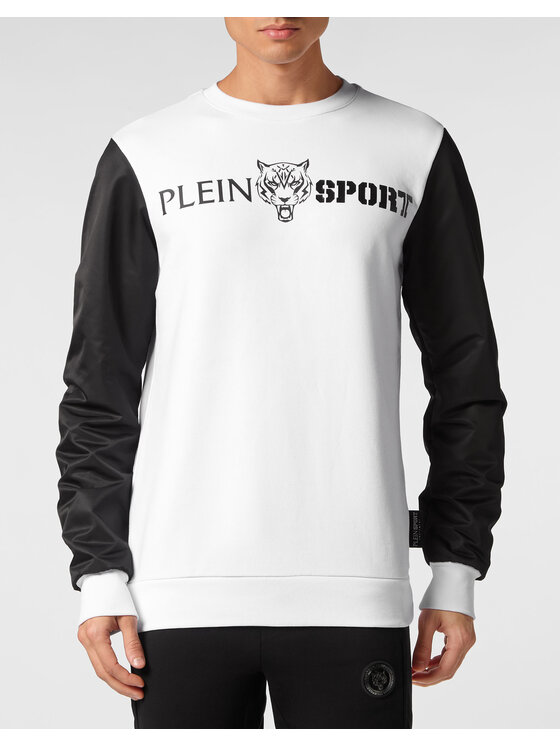 Plein Sport Plein Sport Longsleeve 13097 Biały Regular Fit