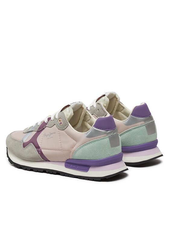 Pepe Jeans Pepe Jeans Sneakersy Brit Print W PLS40010 Sivá