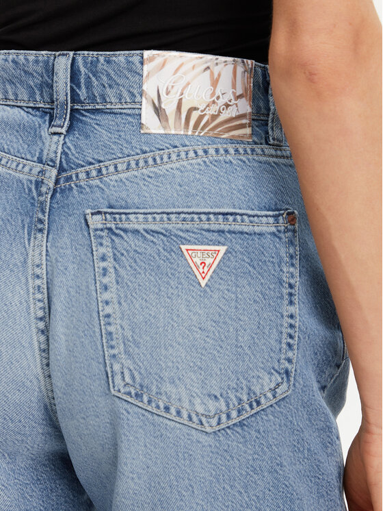 Guess Guess Pantaloni scurți de blugi W5GD47 D5B94 Albastru Regular Fit