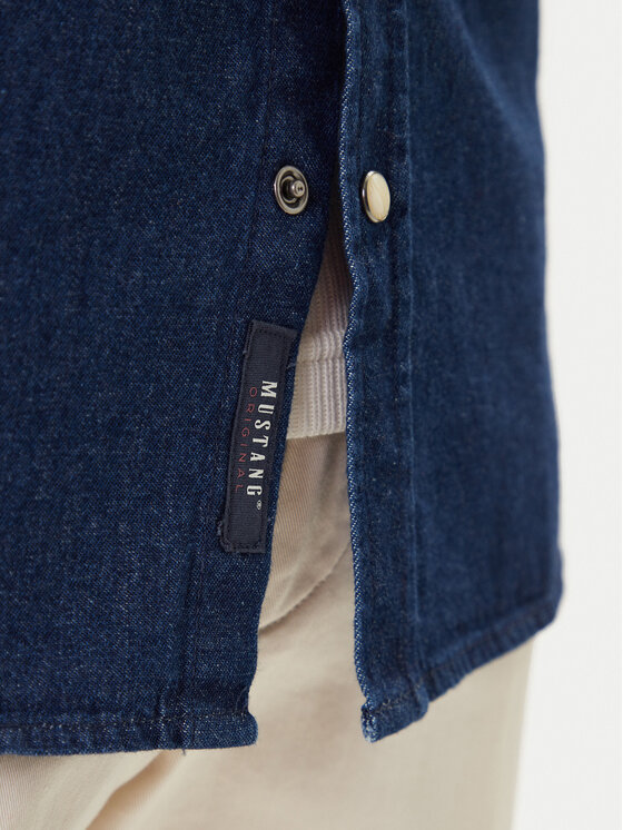 Mustang Mustang camicia di jeans Duver 1016950 Blu scuro Regular Fit