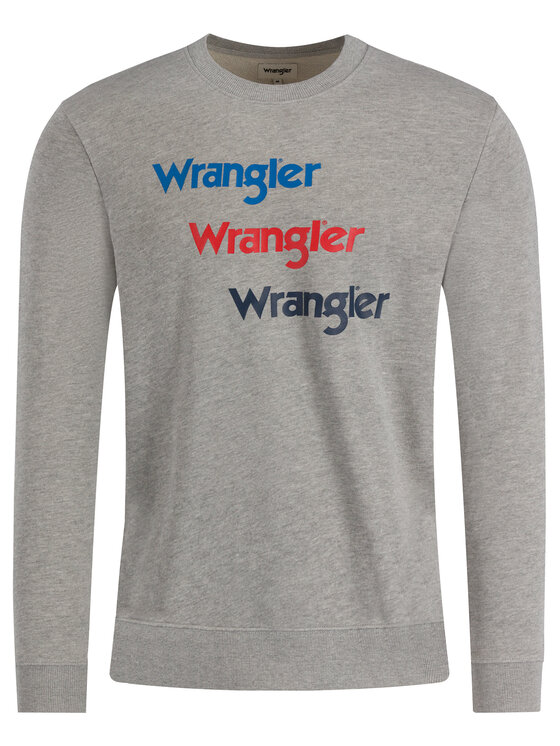 Wrangler Wrangler Bluza Seasonal Logo W6A5HAX37 112130662 Szary Regular Fit
