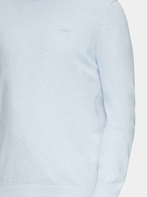 s.Oliver s.Oliver Džemper 2152688 Svijetloplava Regular Fit