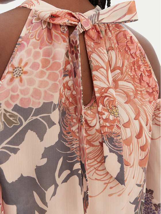 Guess Guess Φόρεμα κοκτέιλ W6GK05 W1577 Μπεζ Regular Fit