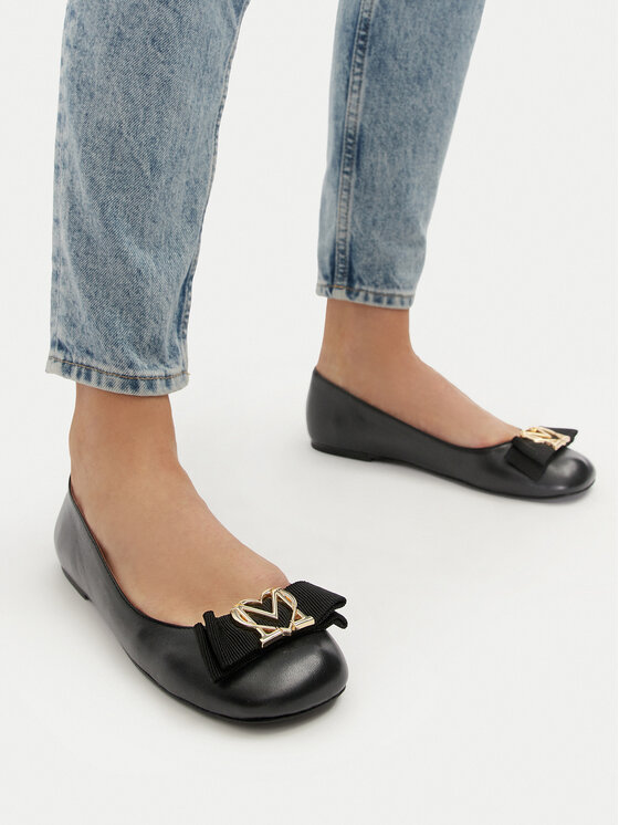 LOVE MOSCHINO LOVE MOSCHINO Baleriny JA11041G0LIE0000 Czarny
