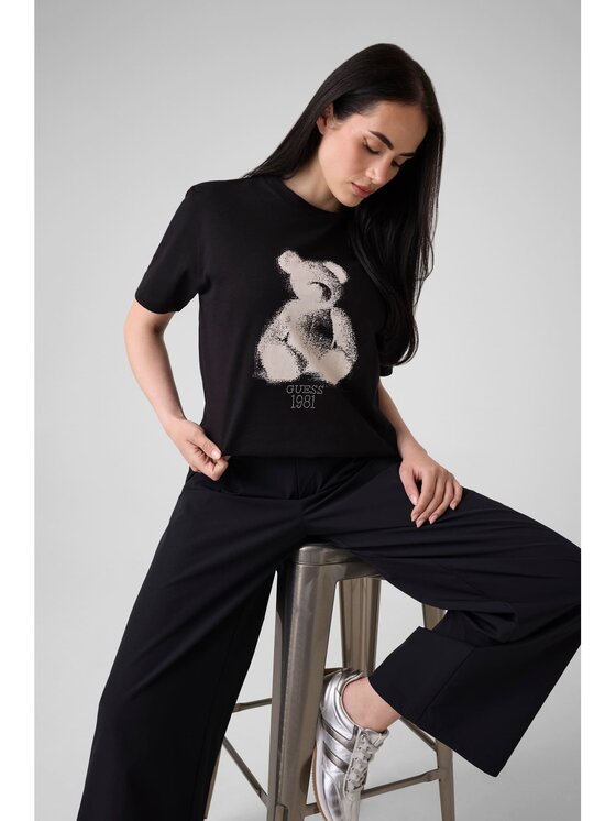 Guess Guess T-Shirt 183124 Černá Classic Fit
