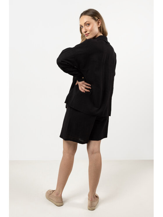 Awama Awama Koszula A724 Czarny Basic Fit