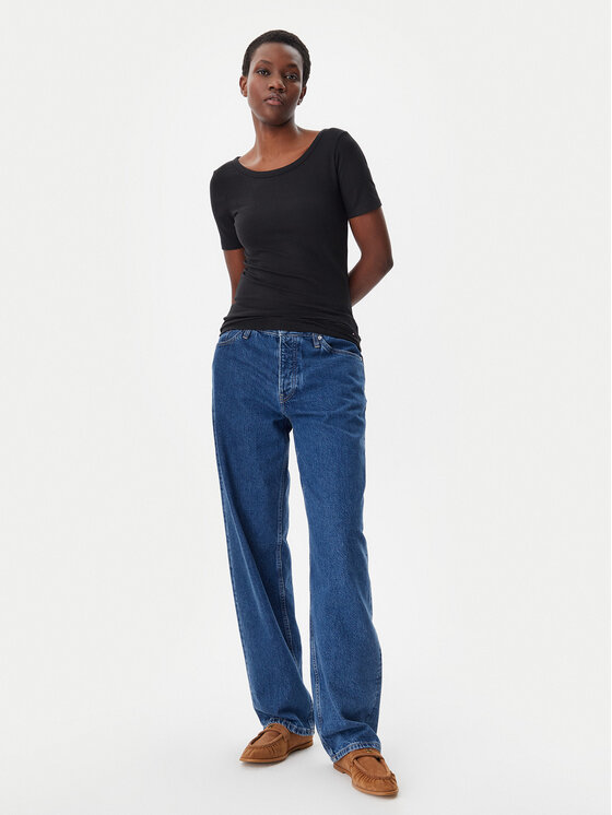 Tommy Hilfiger Tommy Hilfiger Marškinėliai WW0WW37866 Juoda Slim Fit