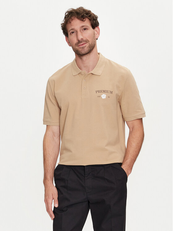 Jack&Jones Polo Jprblaalfie 12259678 Smeđa Regular Fit