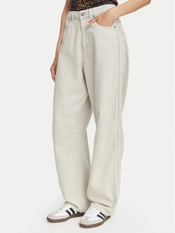 adidas Blugi KQ6475 Gri deschis Barrel Fit