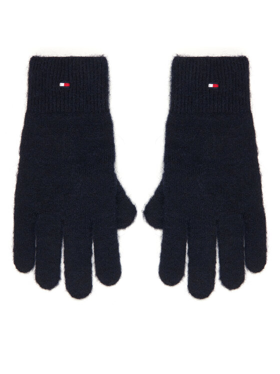 Tommy Hilfiger Tommy Hilfiger Mănuși Flag Fluffy AW0AW17797 Bleumarin