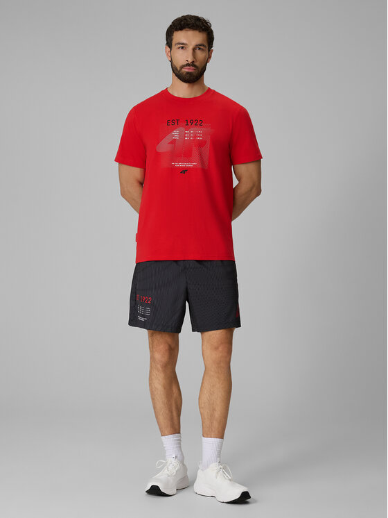 4F 4F T-Shirt AQUA FORCE Czerwony Regular Fit