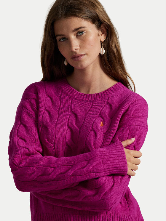 Polo Ralph Lauren Polo Ralph Lauren Пуловер 211A91216001 Розов Straight Fit