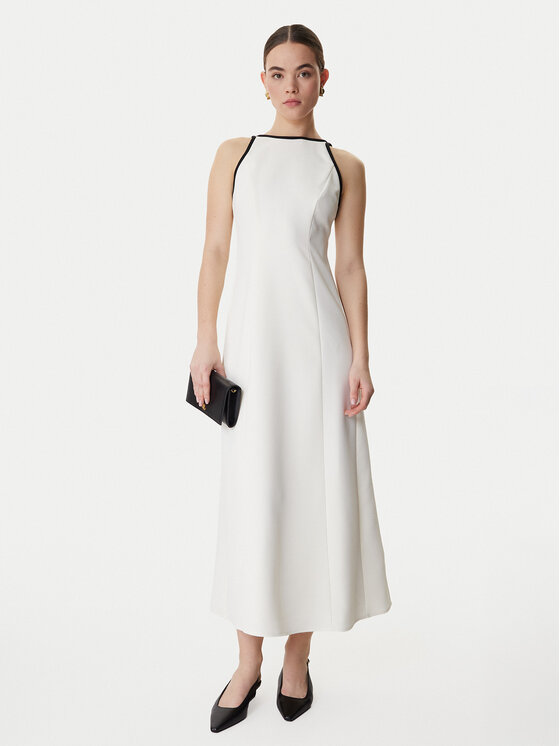 Marella Marella Kokteiļkleita Sapore 2613221113 Écru Regular Fit