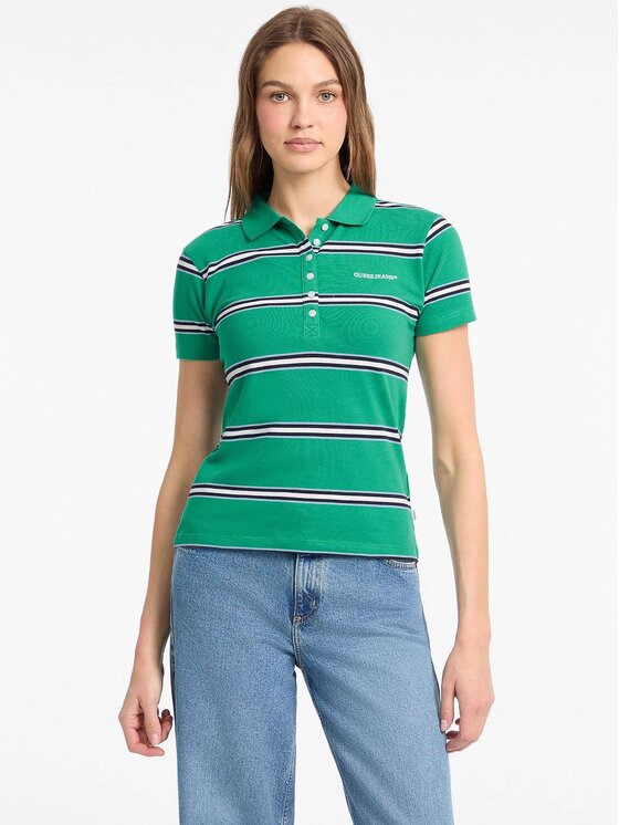 Guess Jeans Top 176097 Zielony Classic Fit