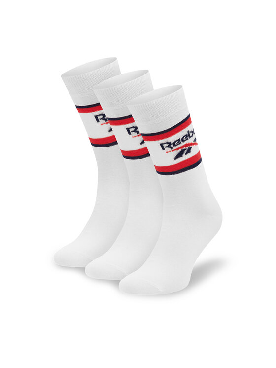 Reebok Súprava 3 párov vysokých ponožiek unisex R0369-SS24 (3-pack) Biela