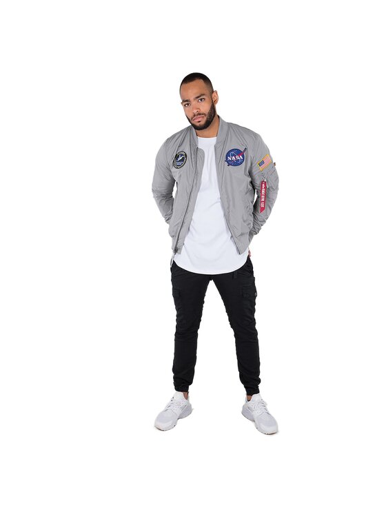 Alpha Industries Alpha Industries Kurtka bomber AI.186101-31-XL Szary Regular Fit
