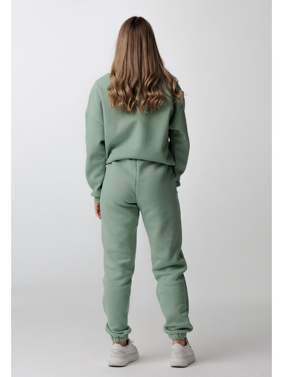 LAURELLA LAURELLA Teplákové kalhoty 3TU015 Zelená Regular Fit