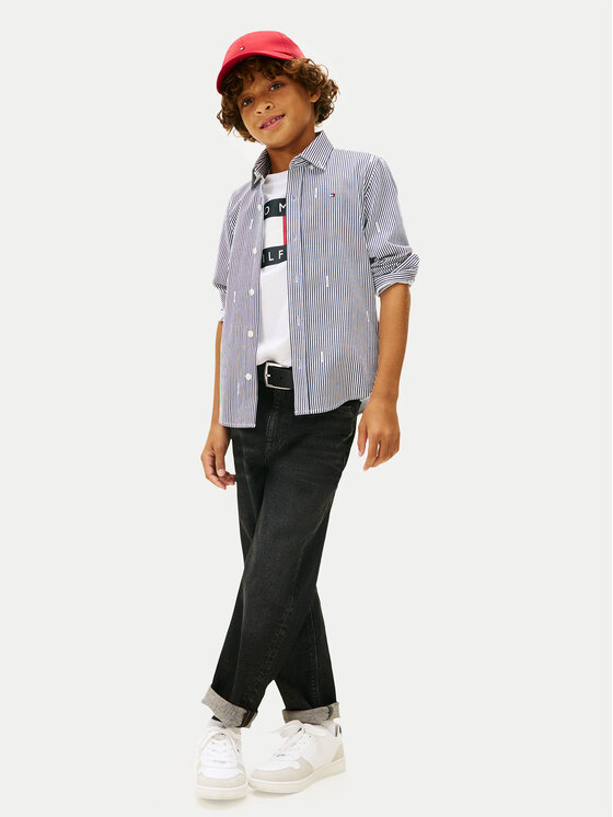 Tommy Hilfiger Tommy Hilfiger Риза KB0KB10155 Тъмносин Regular Fit