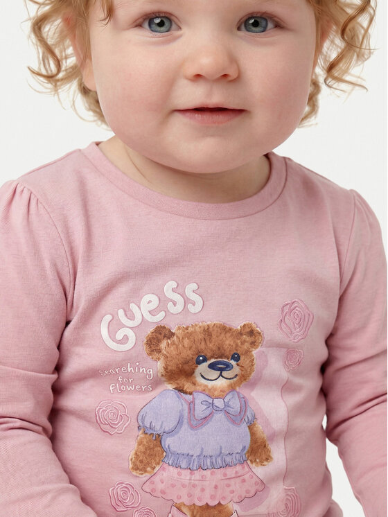 Guess Guess Bluzka K6YI11 K3676 Różowy Regular Fit