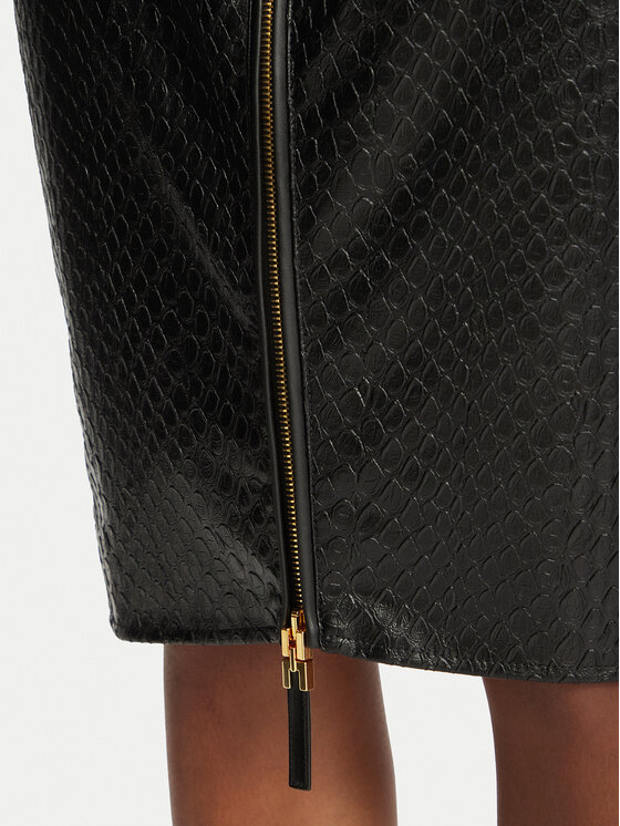 Elisabetta Franchi Elisabetta Franchi Sukně z imitace kůže GO-244-67E2-V440 Černá Fitted Fit