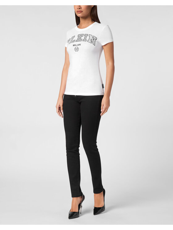 PHILIPP PLEIN PHILIPP PLEIN T-Shirt 20285 Bílá Skin Tight Fit