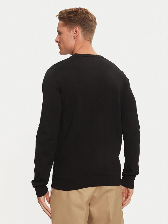 HUGO Hugo Pulover San Vredo-M 50474172 Črna Slim Fit