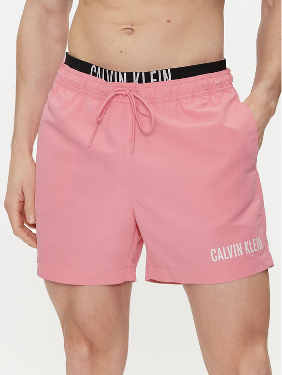 Calvin Klein Swimwear Kopalne hlače KM0KM00992 Roza Regular Fit