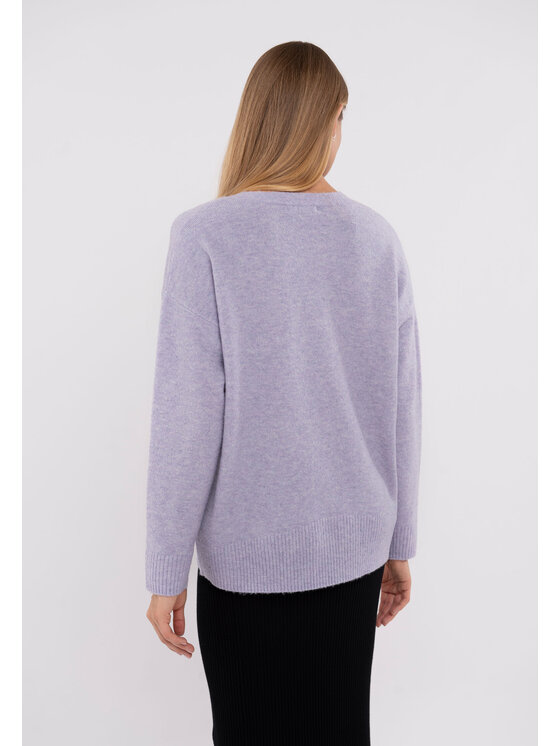Volcano Volcano Sweter S-SIMONA Fioletowy Regular Fit