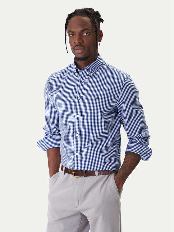 Tommy Hilfiger Tommy Hilfiger Ing Gingham MW0MW41713 Kék Regular Fit