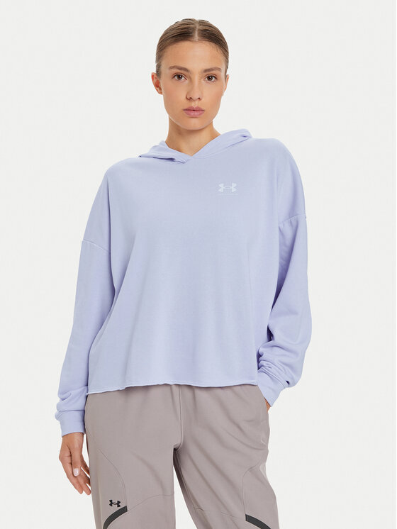 Under Armour Mikina Ua Rival 1382736 Fialová Loose Fit