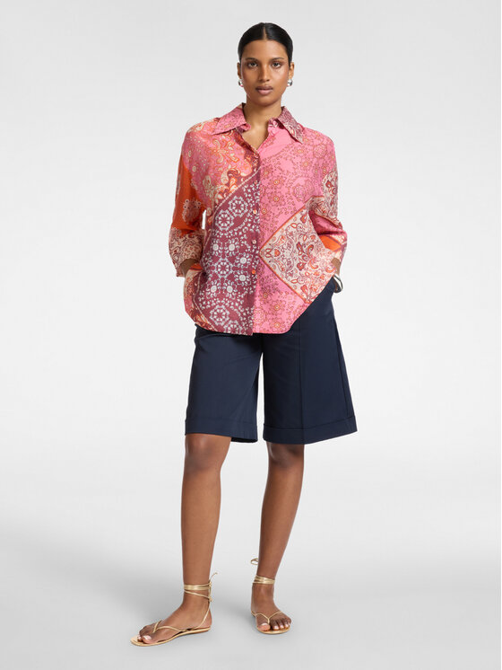 Elena Mirò Elena Mirò Camicia 5019Z100035N001 Arancione Regular Fit